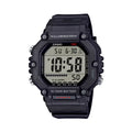 CASIO AE-1600H-1AVDF Digital Sports Watch for Men | 100M Water Resistant | 10-Year Battery | LED Backlight | World Time | Stopwatch | Black Resin Strap