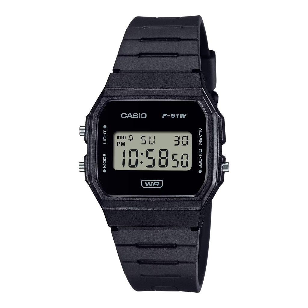 Casio F-91WB-2A1DF Digital Unisex Casual Watch  | LED Light | Daily Alarm | Stopwatch | Water Resistant | Lightweight Resin Strap | Blue