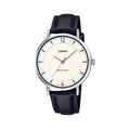 Casio Women's Analog Leather Strap Watch LTP-VT04L-7A1DF | White Dial | Quartz Movement | Water Resistant | Classic Everyday Dress Wristwatch