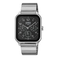 Casio Men's Analog Quartz Stainless Steel Watch MTP-M306D-2AVDF Blue Dial Moon Phase Day Date 50M Water Resistant Silver Strap