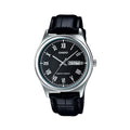 Casio Men's Analog Quartz Watch MTP-V006L-1B2UDF Stainless Steel Case Black Dial Black Leather Strap 30M Water Resistant