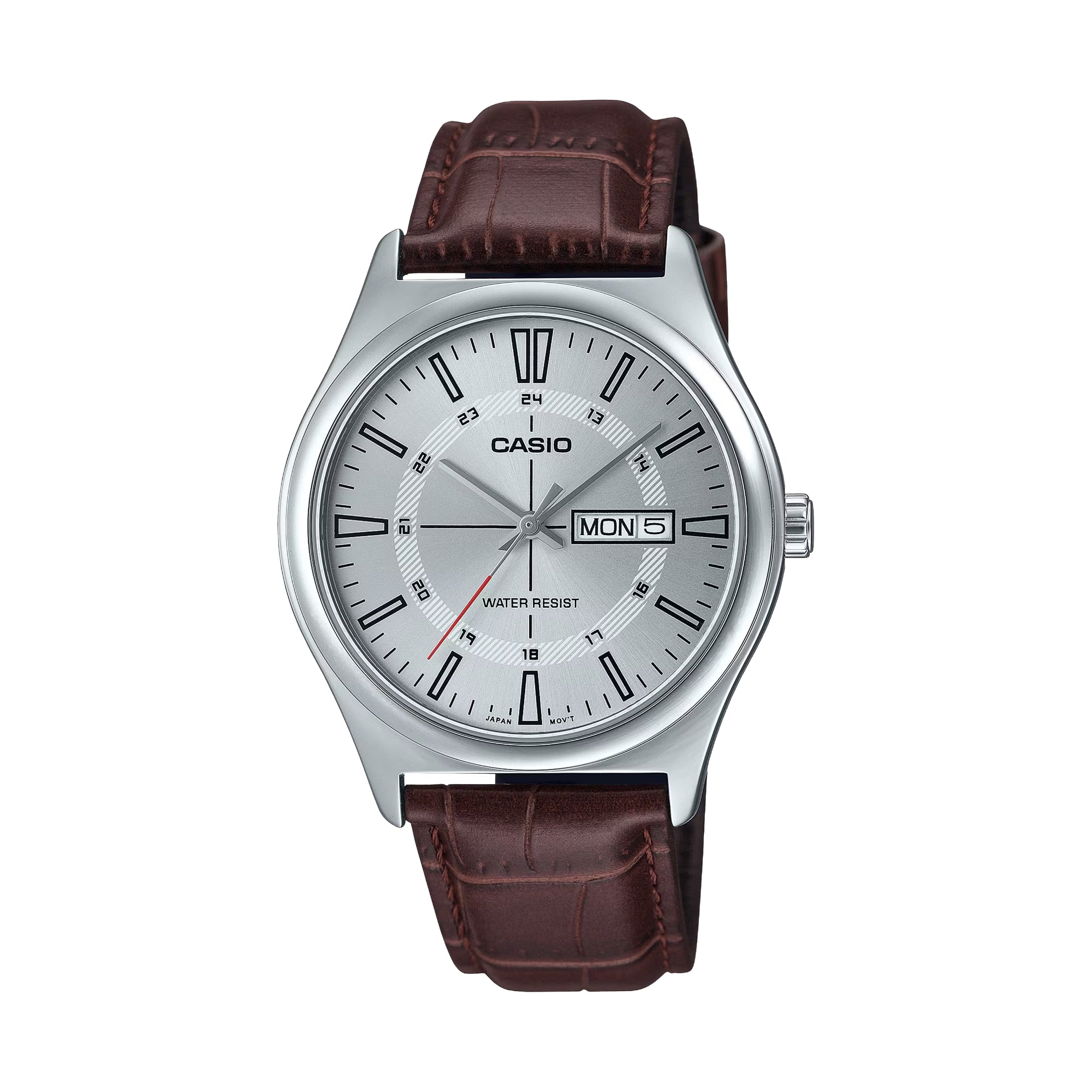 Casio Men's Analog Quartz Watch MTP-V006L-1B2UDF Stainless Steel Case Black Dial Black Leather Strap 30M Water Resistant
