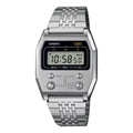 Casio Vintage A1100D-1DF Unisex Digital Watch with Stainless Steel Bracelet, Silver Tone Metal Case, LCD Display, Quartz Movement, Retro Design