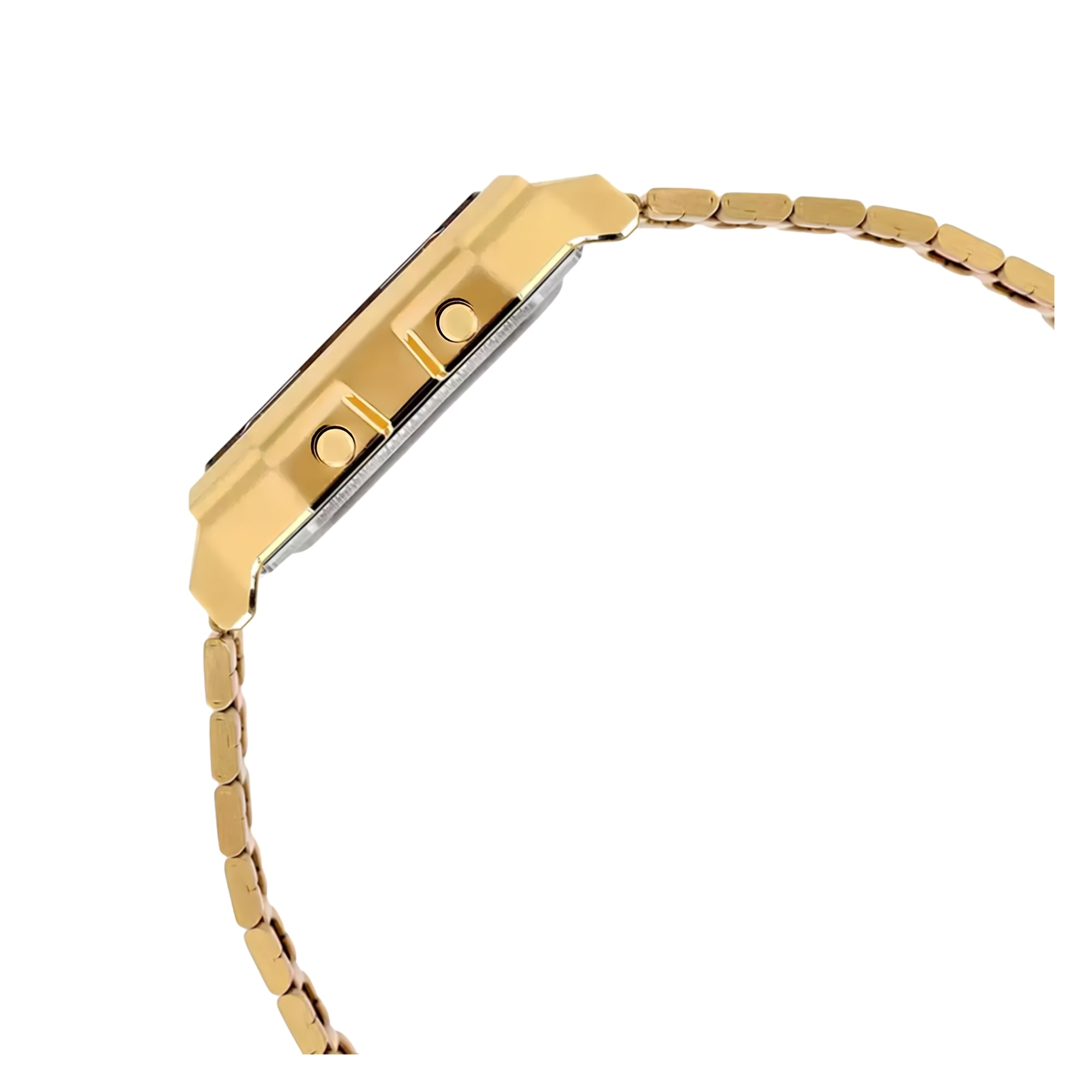 Casio Vintage A130WEG-9AEF Unisex Digital Watch with Gold Tone Stainless Steel Bracelet, Multi-Function LCD Display, Quartz Movement, Water Resistant