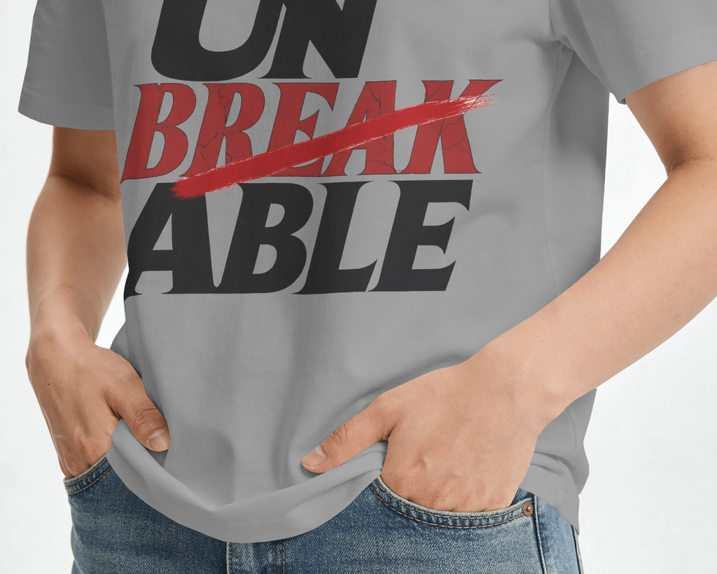 Unbreakable Bold Statement Graphic T-Shirt | 100% Cotton T-Shirt