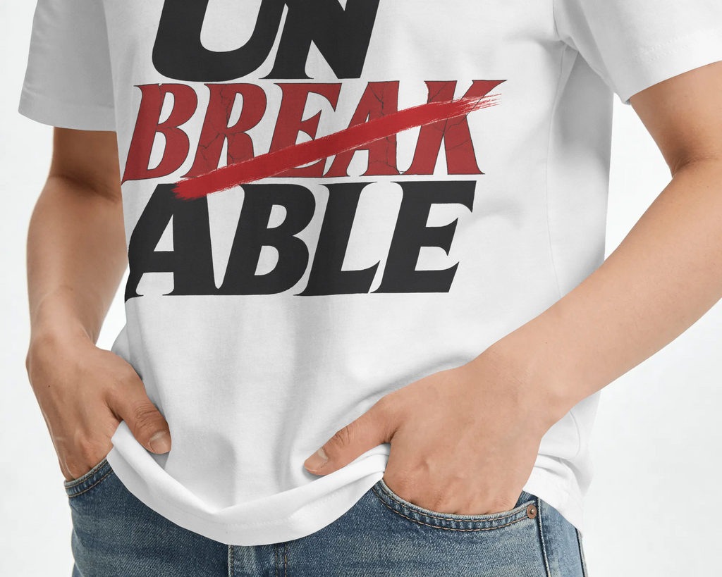 Unbreakable Bold Statement Graphic T-Shirt | 100% Cotton T-Shirt