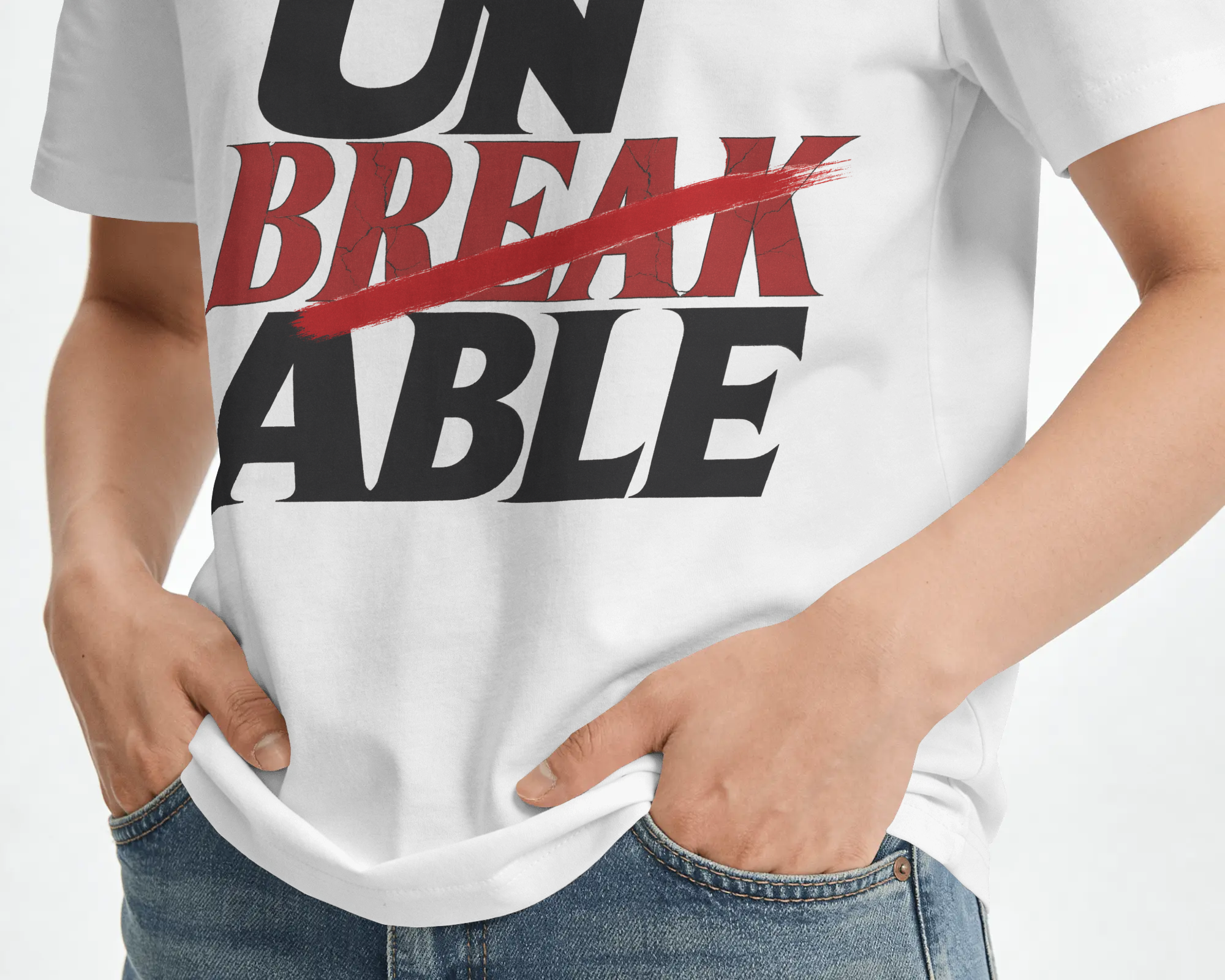 Unbreakable Bold Statement Graphic T-Shirt | 100% Cotton T-Shirt