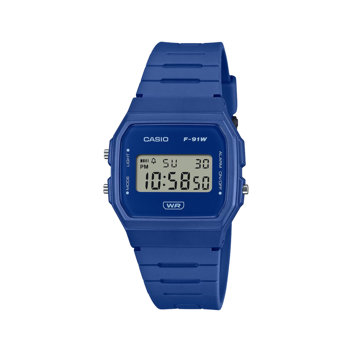 Casio F-91WB-2A1DF Digital Unisex Casual Watch  | LED Light | Daily Alarm | Stopwatch | Water Resistant | Lightweight Resin Strap | Blue
