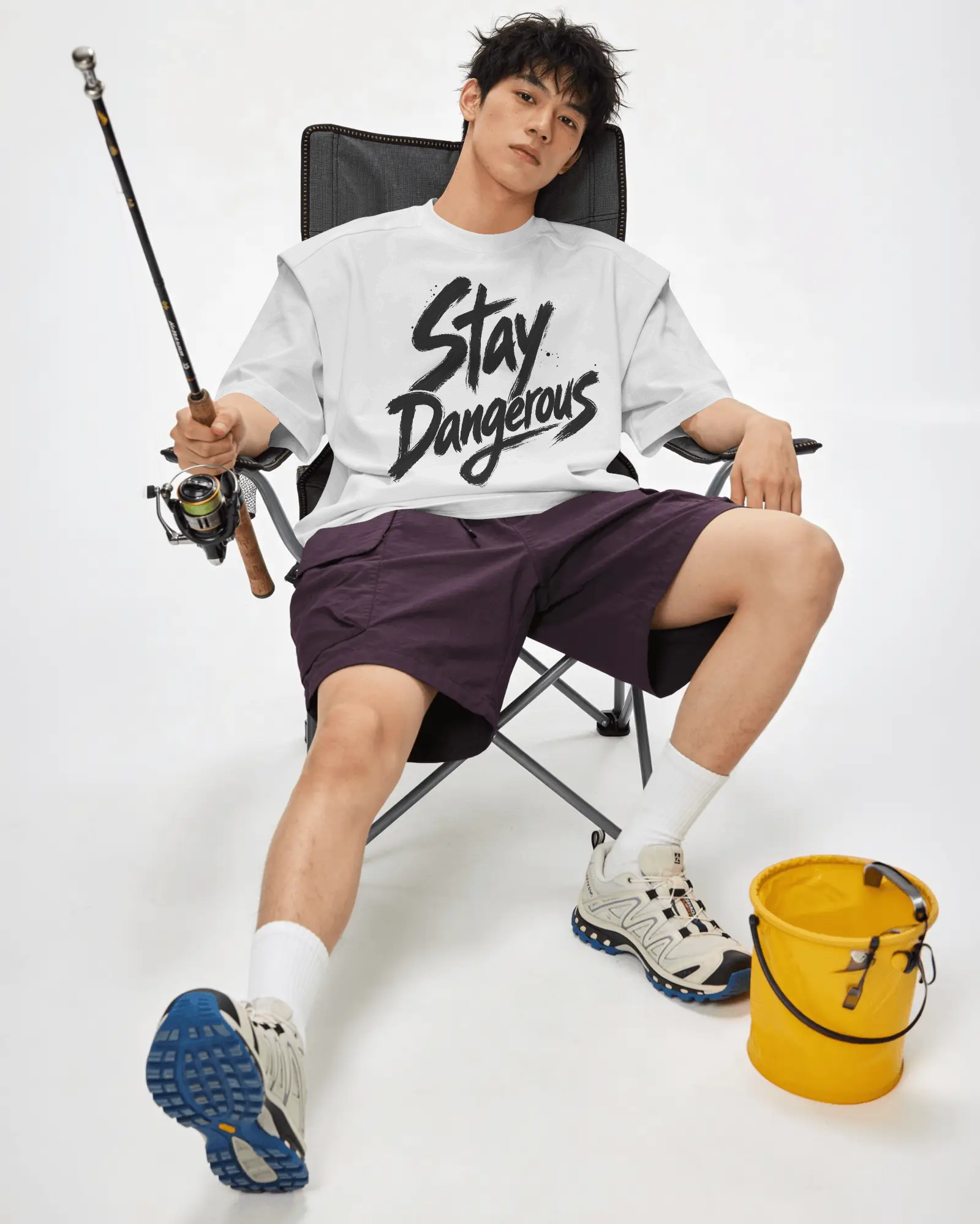 Stay Dangerous 100% Cotton T-Shirt | Brush Script Graphic Tee