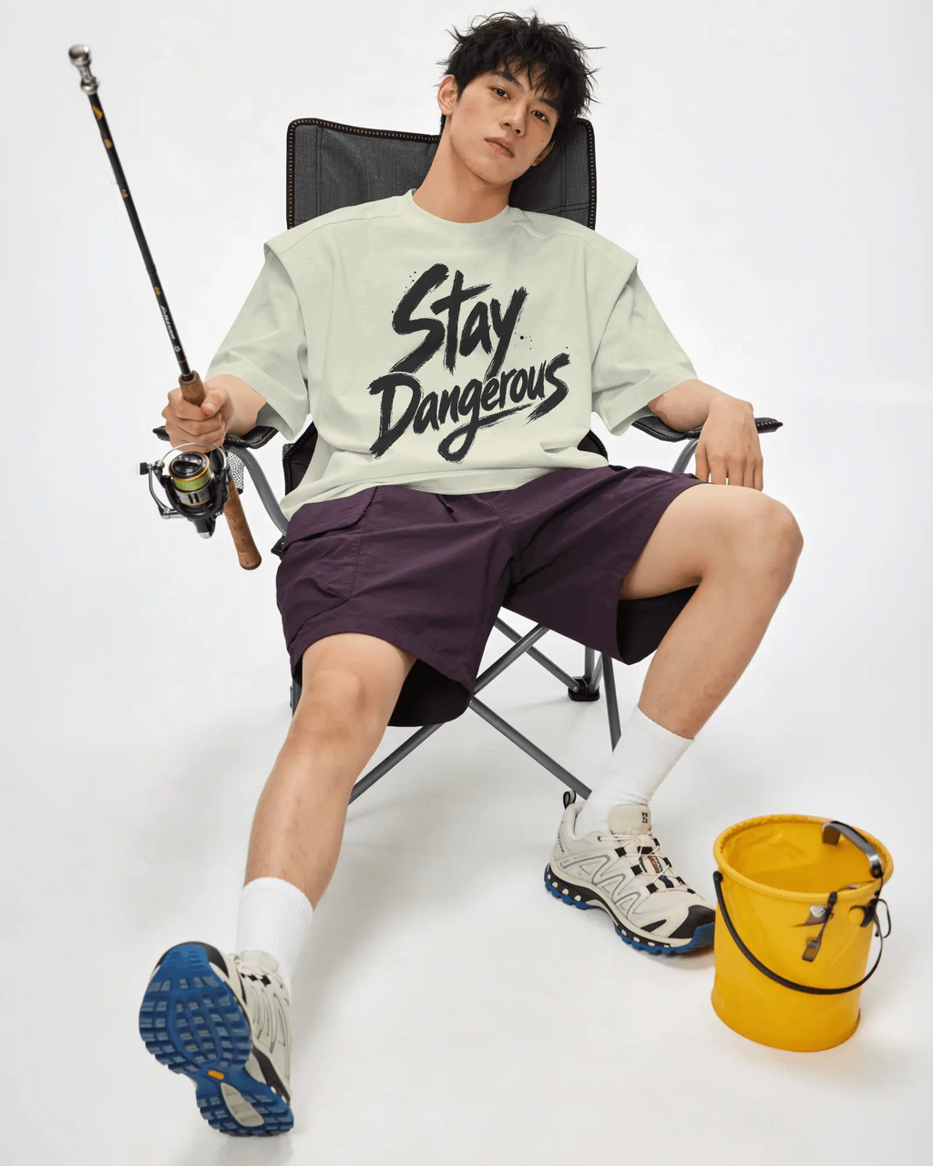 Stay Dangerous 100% Cotton T-Shirt | Brush Script Graphic Tee