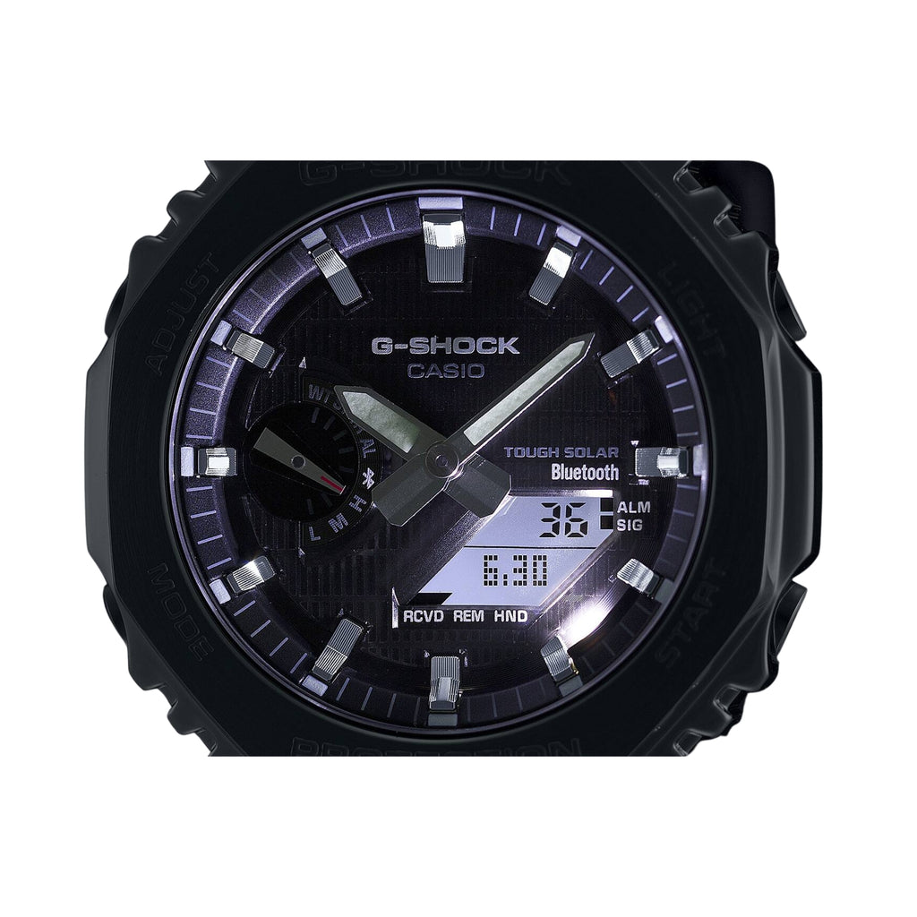 G-SHOCK G-STEEL GBM-2100-1ADR Men's Tough Solar Analog Digital Watch Bluetooth Sapphire Crystal 200M Water Resistant Black Resin Strap