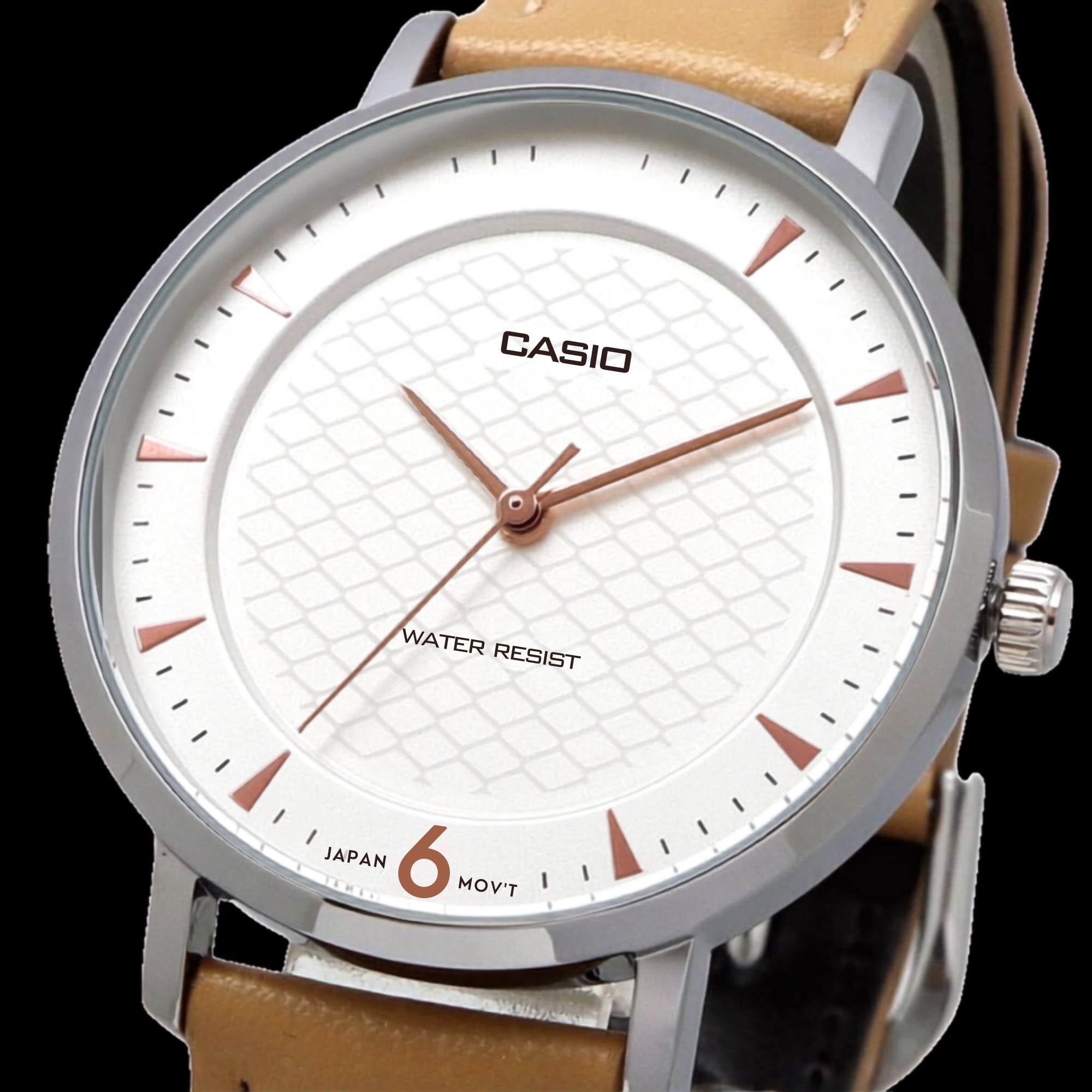 Casio Women's Analog Leather Strap Watch LTP-VT04L-7A1DF | White Dial | Quartz Movement | Water Resistant | Classic Everyday Dress Wristwatch