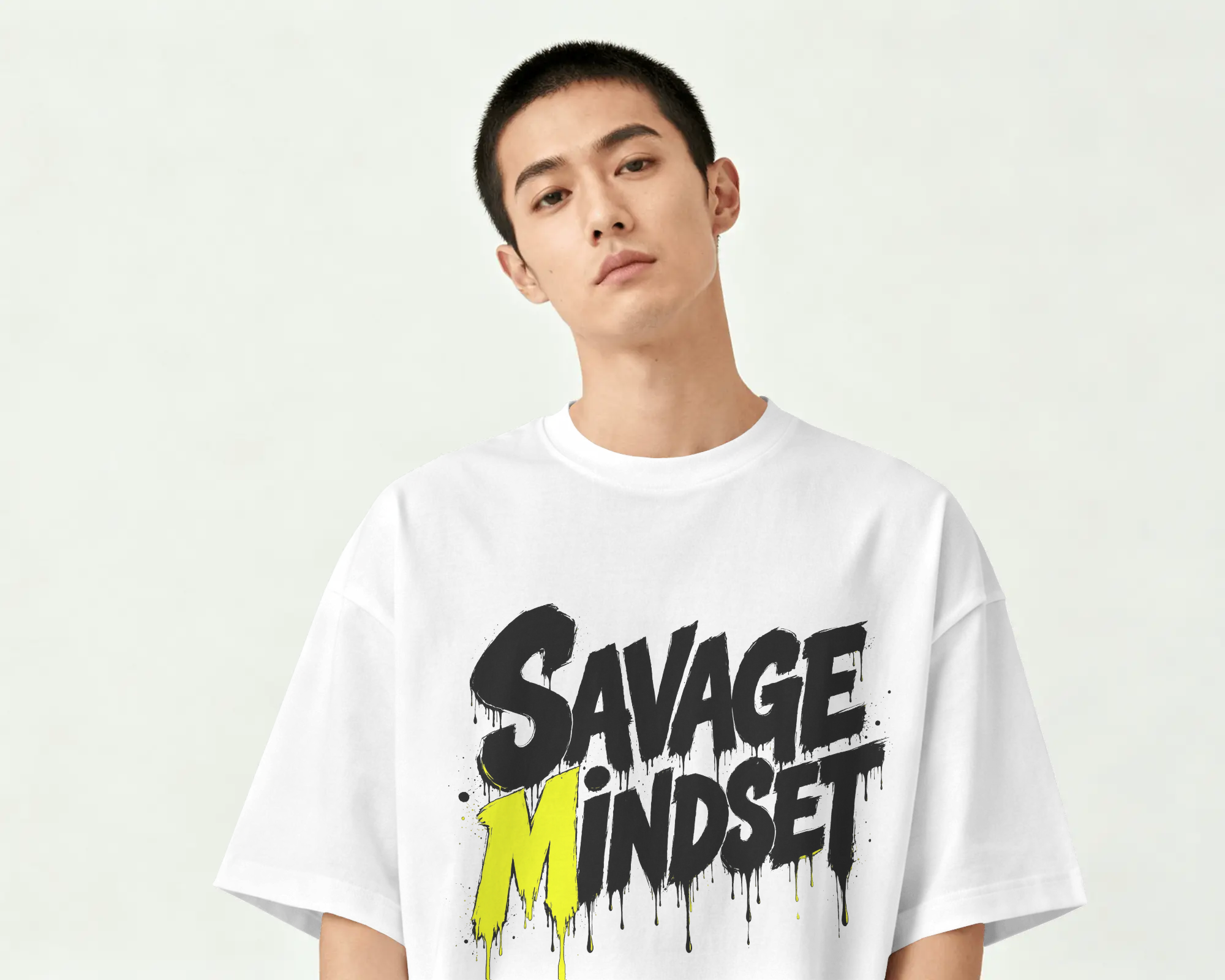 Savage Mindset 100% Cotton T-Shirt | Oversized Streetwear Tee