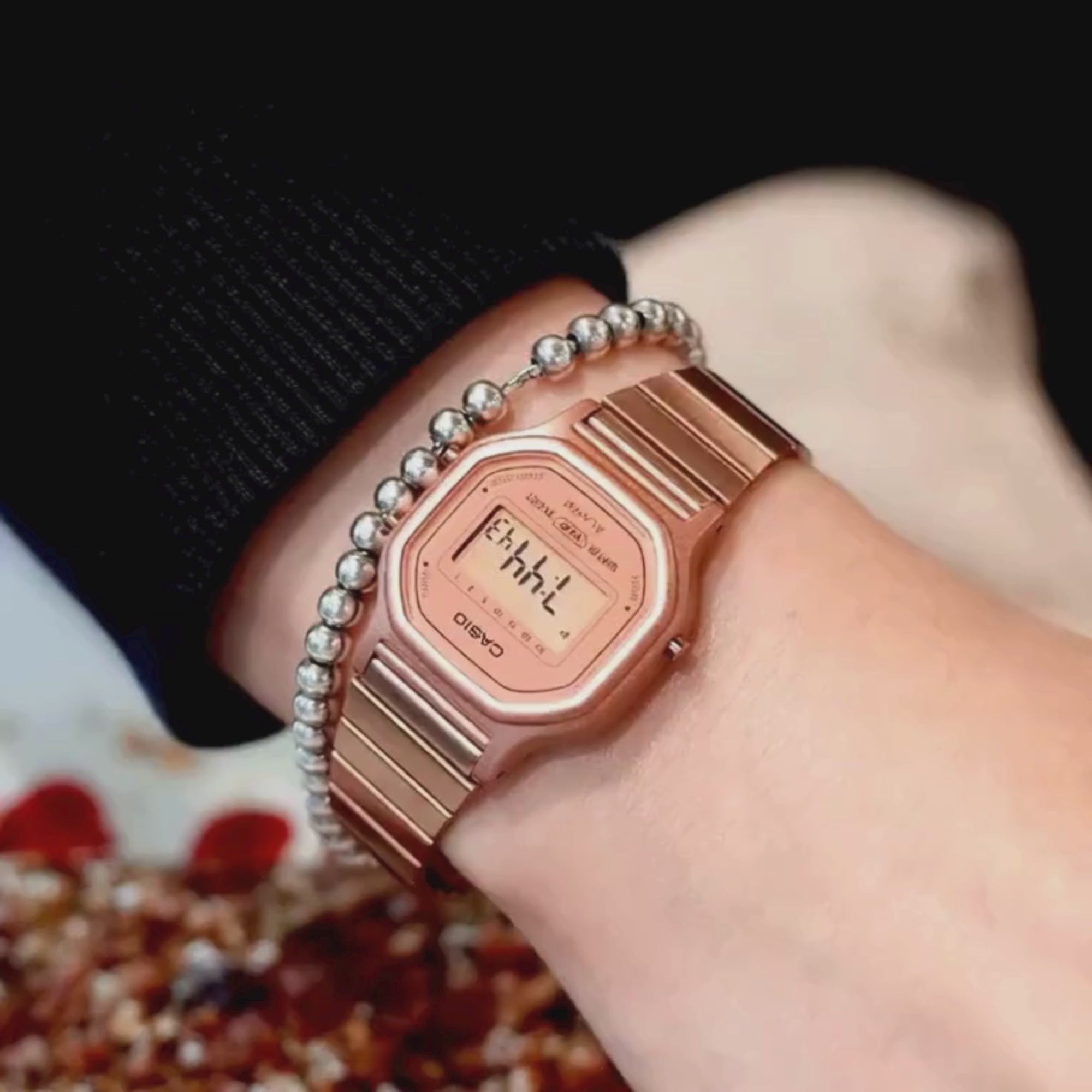 CASIO LA-11WR-5ADF Digital Watch for Women | Rose Gold Strap | Daily Alarm | Stopwatch | Water Resistant | Quartz Movement